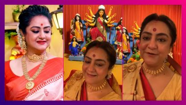 Durga Puja 2022: বাড়ির পুজোয় মেতে উঠলেন 'রান্নাঘরের রানি' সুদীপা